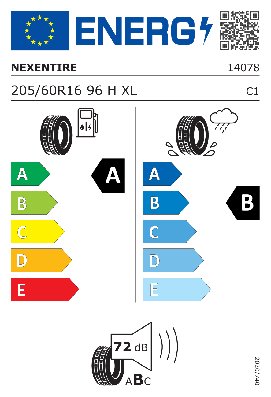 Image of tyre specifications with eprel code 1647702